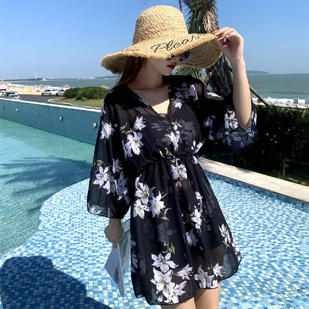 Swimsuit Three-Piece Bikini Plus Size Covering Flaws Slimming Large Size