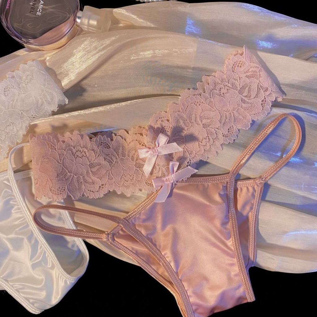 Celana Dalam Renda Wanita Baru Satin Silang