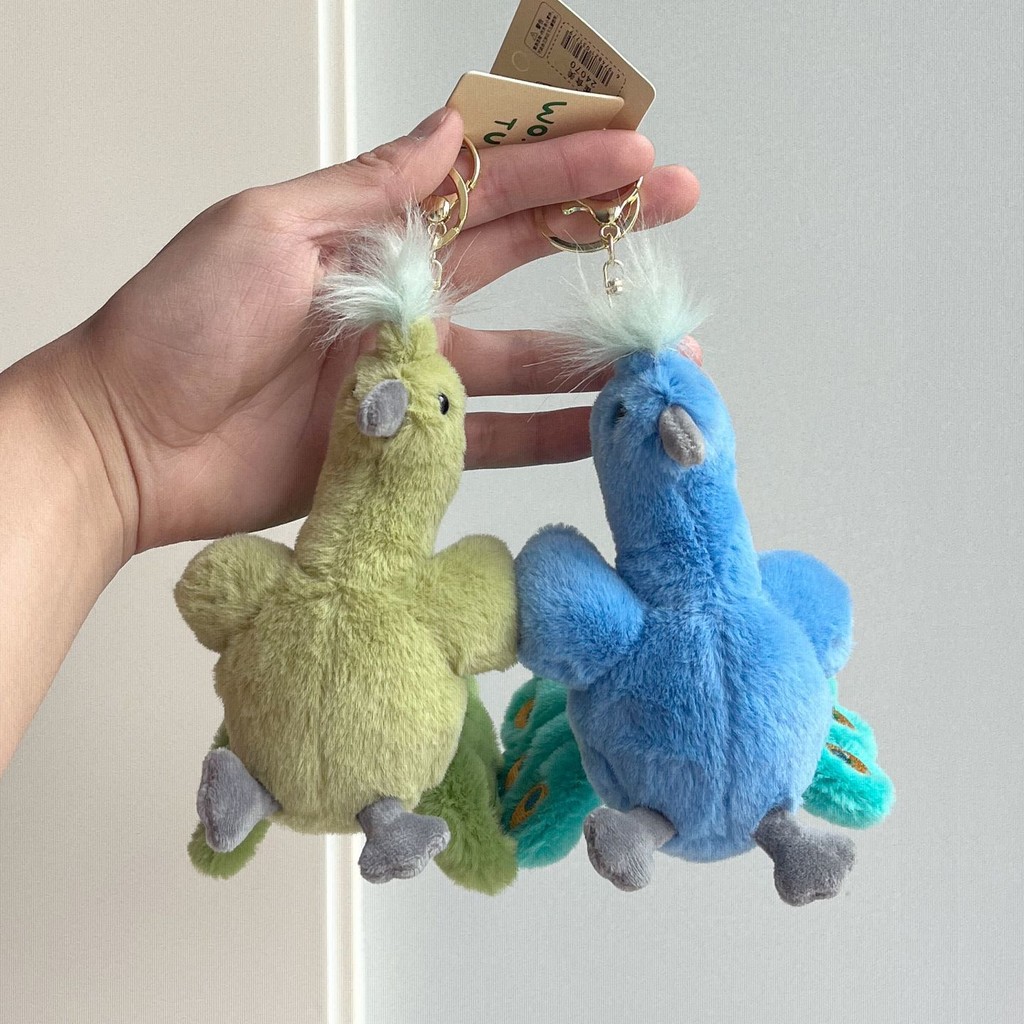 Gantungan Kunci Boneka Plush Merak Lucu Baru