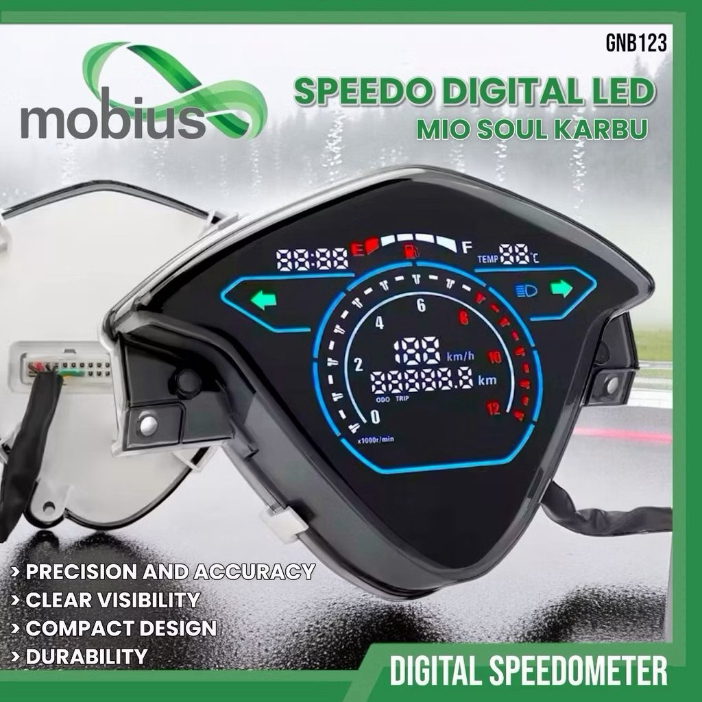 SPEEDOMETER DIGITAL LED  MIO SOUL MIO KARBU SPIDO DIGITAL LED