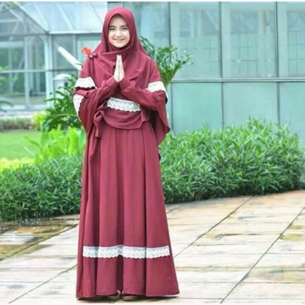 Gerai Cinta gamis set maroon