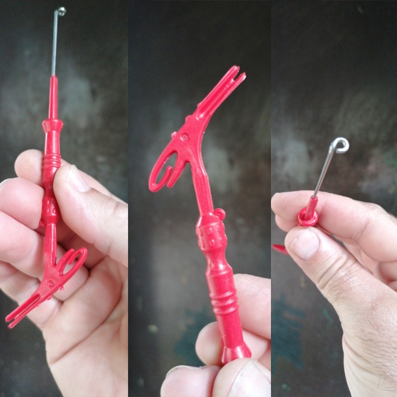 10pcs 3in1 Fishhook Detacher Portable Nonslip Fishing Hook Remover Kait Tingkat Pancing Knotter Aksesoris Alat