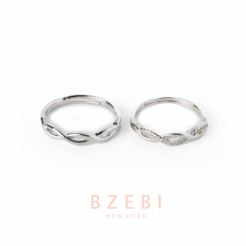 Bzebi Cincin Emas Berlian 18k, Cincin Terbuka Ajustable, Anti Karat, Gaya Korea, Aksesoris Fashion Wanita, Aksesoris Sehari-Hari, Perhiasan Premium, Hadiah Ulang Tahun Dengan Box 1144r