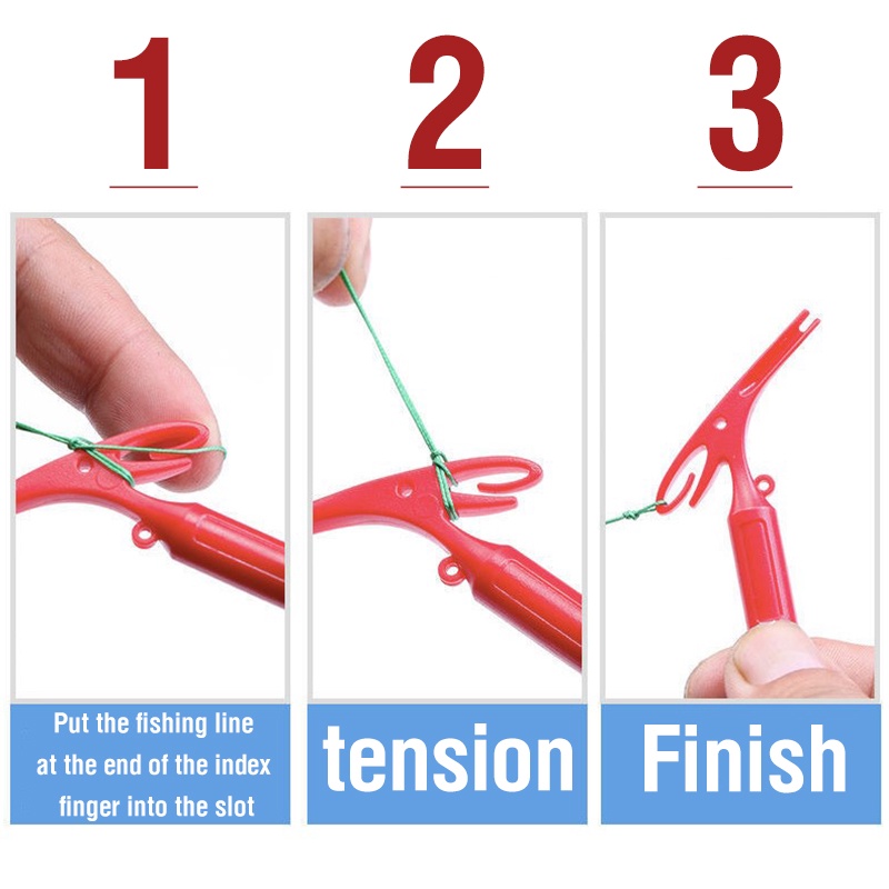 10pcs 3in1 Fishhook Detacher Portable Nonslip Fishing Hook Remover Kait Tingkat Pancing Knotter Aksesoris Alat