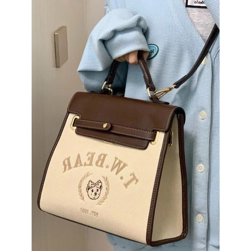 ☁㍿✜Sera TeenieWeenie Messenger Tote Bag Style TW Beruang Ransel Dual-Purpose Kapasitas Besar 2022 Baru