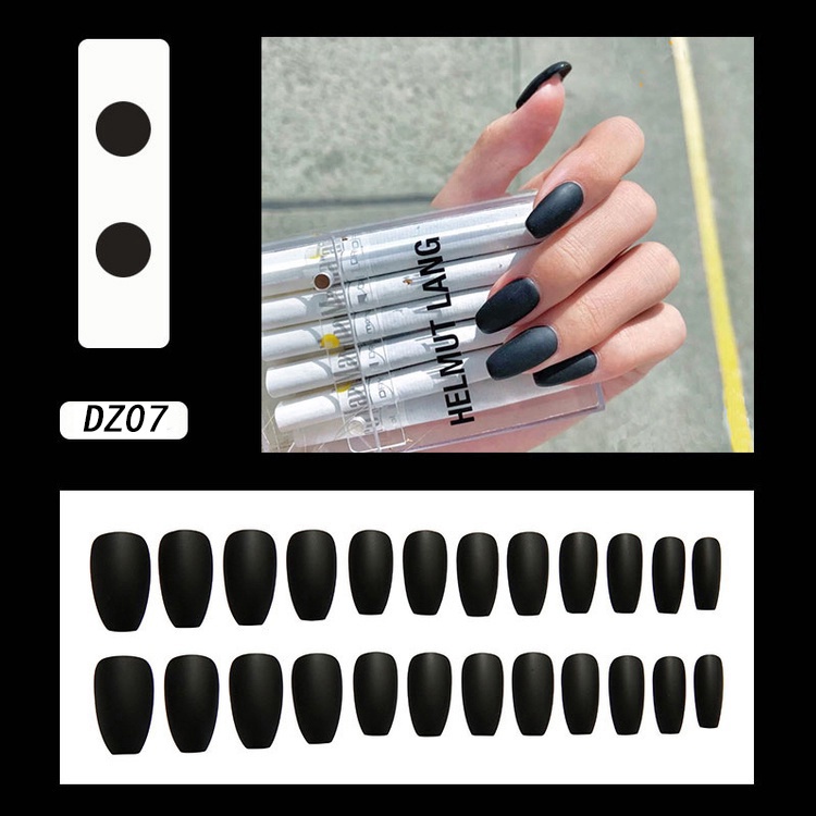 Kuku Palsu Fake Nail 24 Pcs Kemasan Strip Kuku Palsu Baru Fake Nails Kuku Palsu 3d Kuku Palsu Polos French Manicure-T140