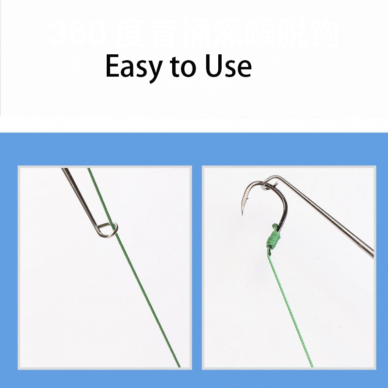 10pcs 3in1 Fishhook Detacher Portable Nonslip Fishing Hook Remover Kait Tingkat Pancing Knotter Aksesoris Alat