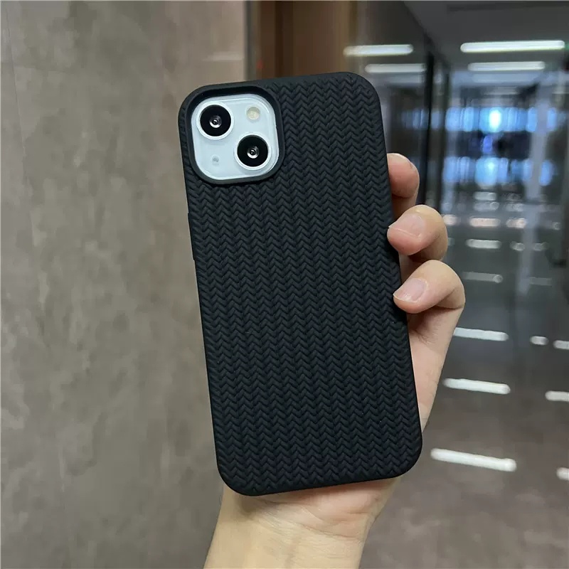 IPHONE Soft Case Pelindung Bertekstur Non-slip Untuk Iphone14 13 12 11 Pro Max 14promax Max8 7 Plus XS Max XR Silikon Cover