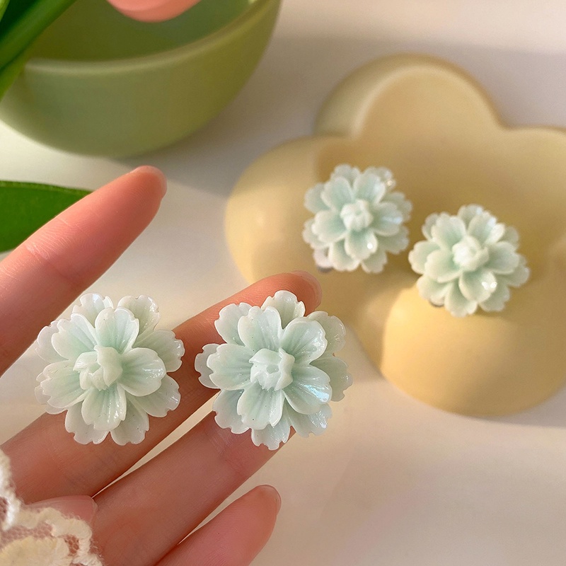 Anting Mutiara Korea Ladies Flower Earrings Musim Panas925 Anting Perak