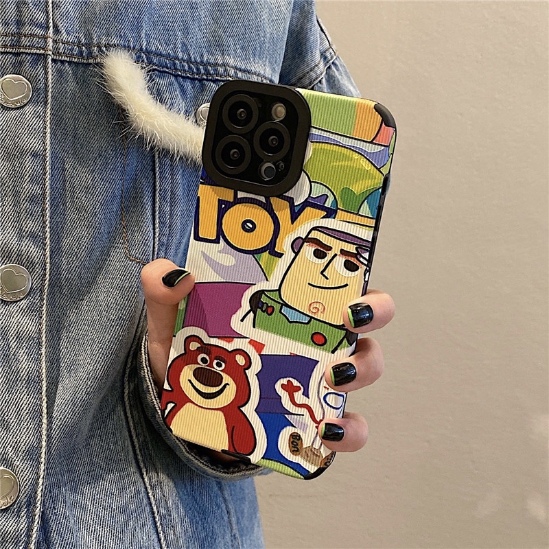 IPHONE Garis Vertikal Casing Ponsel Animasi Dinosaurus Lucu Iphone11 12 13 14 Pro Max X Xs Max Xr 7 8 Plus Sarung Case Shockproof