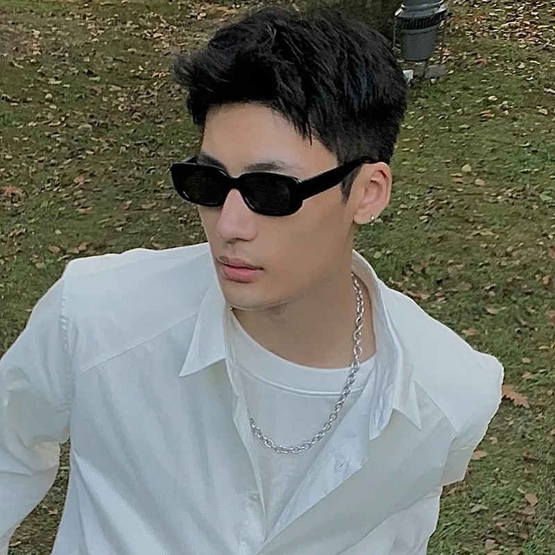 We Flower Kacamata Hitam Persegi Panjang Sempit Bergaya Untuk Pria Wanita Chic Mengemudi Kacamata Nuansa Laki-Laki UV400 Prorection Eyewear