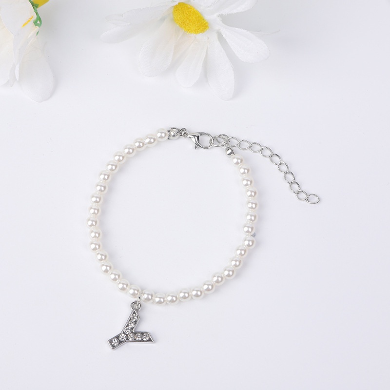 Fashion 26huruf Mutiara Gelang Huruf Liontin Adjustable Gelang Untuk Wanita Perhiasan Hadiah