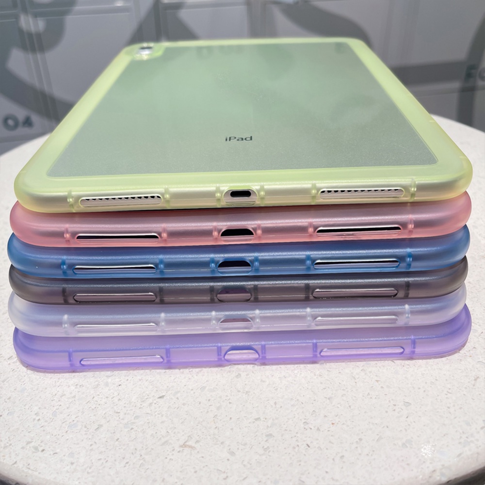 Case Untuk iPad 10.2 7th 8th 9th Air3 pro 10.5 Transparan Warna Permen Shockproof Bumper Cover Untuk iPad 9.7 pro 11air 4 5 10.9