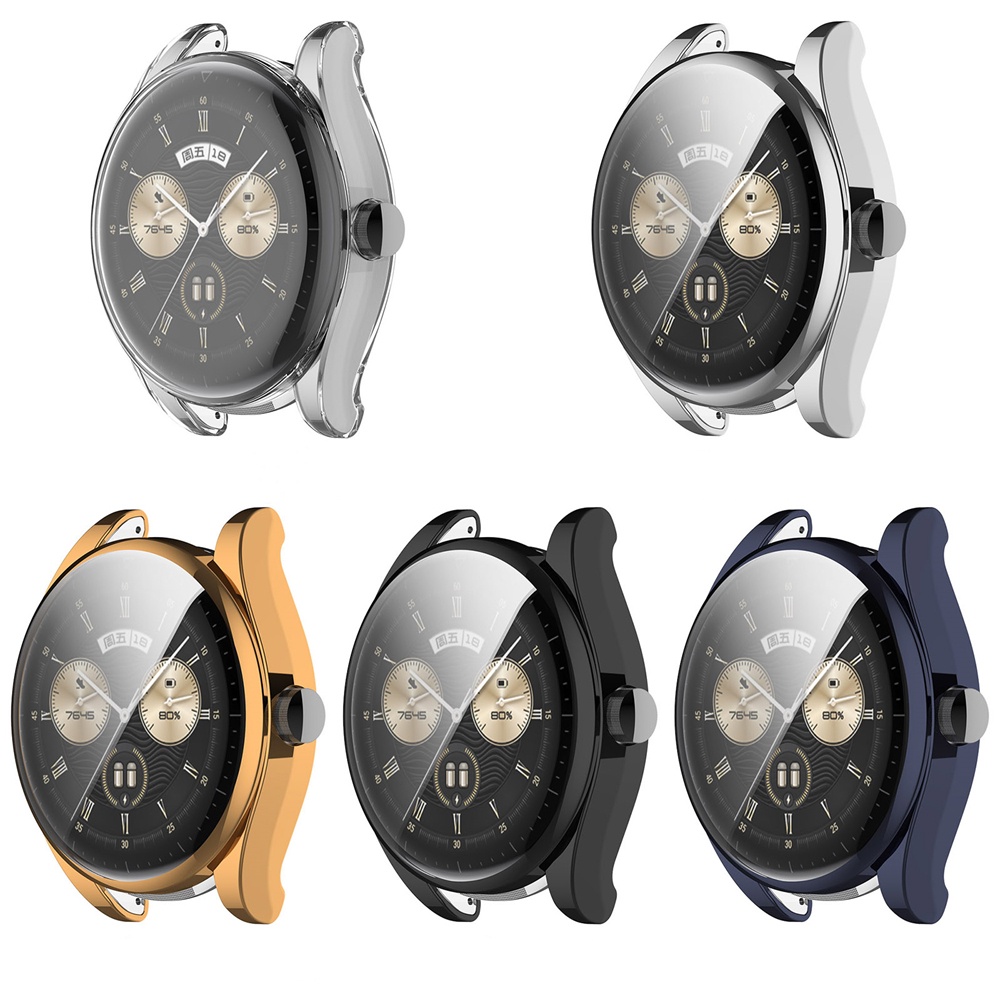 Cover Shell Untuk Huawei Watch Buds Pelindung Layar Plating TPU Anti Gores Full Case Frame Pelindung