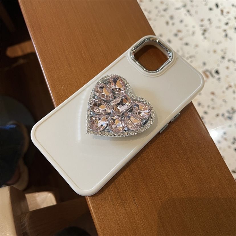 IPHONE Casing Ponsel Tpu Fleksibel Dengan Cermin Bentuk Hati 3D Untuk Iphone7 8 Plus 14 Pro 14 Pro Max 13 Pro Max 12 Pro Max 11 Pro Max Xs Max Xr X