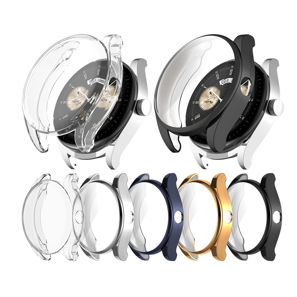 Cover Shell Untuk Huawei Watch Buds Pelindung Layar Plating TPU Anti Gores Full Case Frame Pelindung