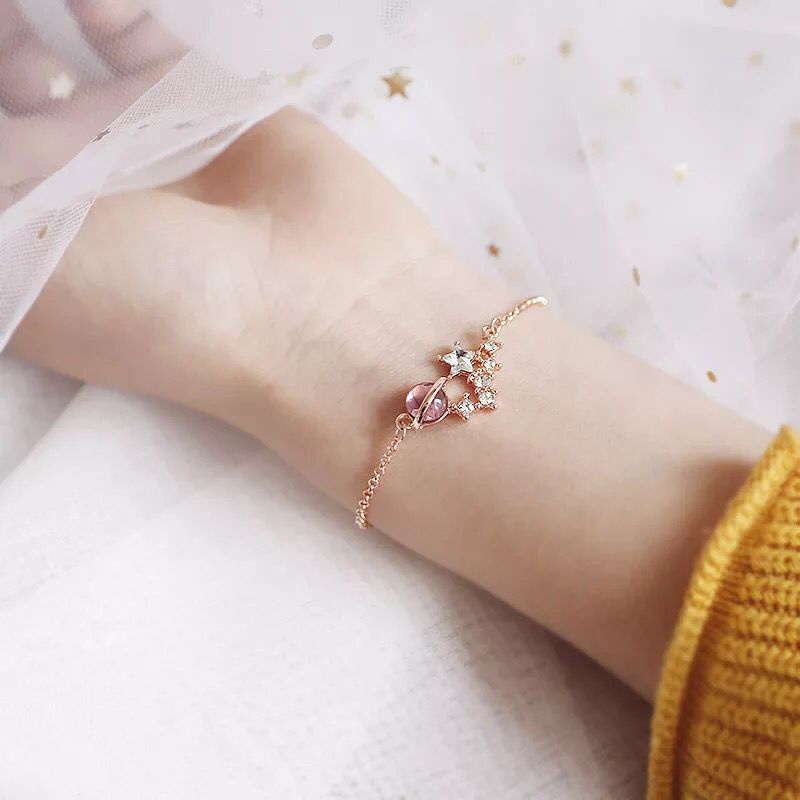 Fantasy Planet Gelang Siswa Perempuan Versi Korea Hadiah Ulang Tahun Sederhana Pacar Unik Dua Tiga Orang Desain Niche