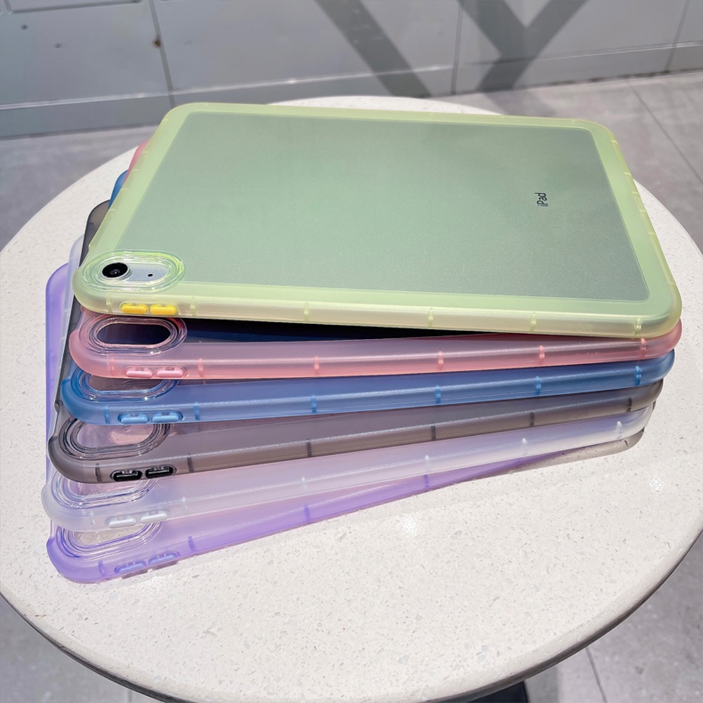 Case Untuk iPad 10.2 7th 8th 9th Air3 pro 10.5 Transparan Warna Permen Shockproof Bumper Cover Untuk iPad 9.7 pro 11air 4 5 10.9