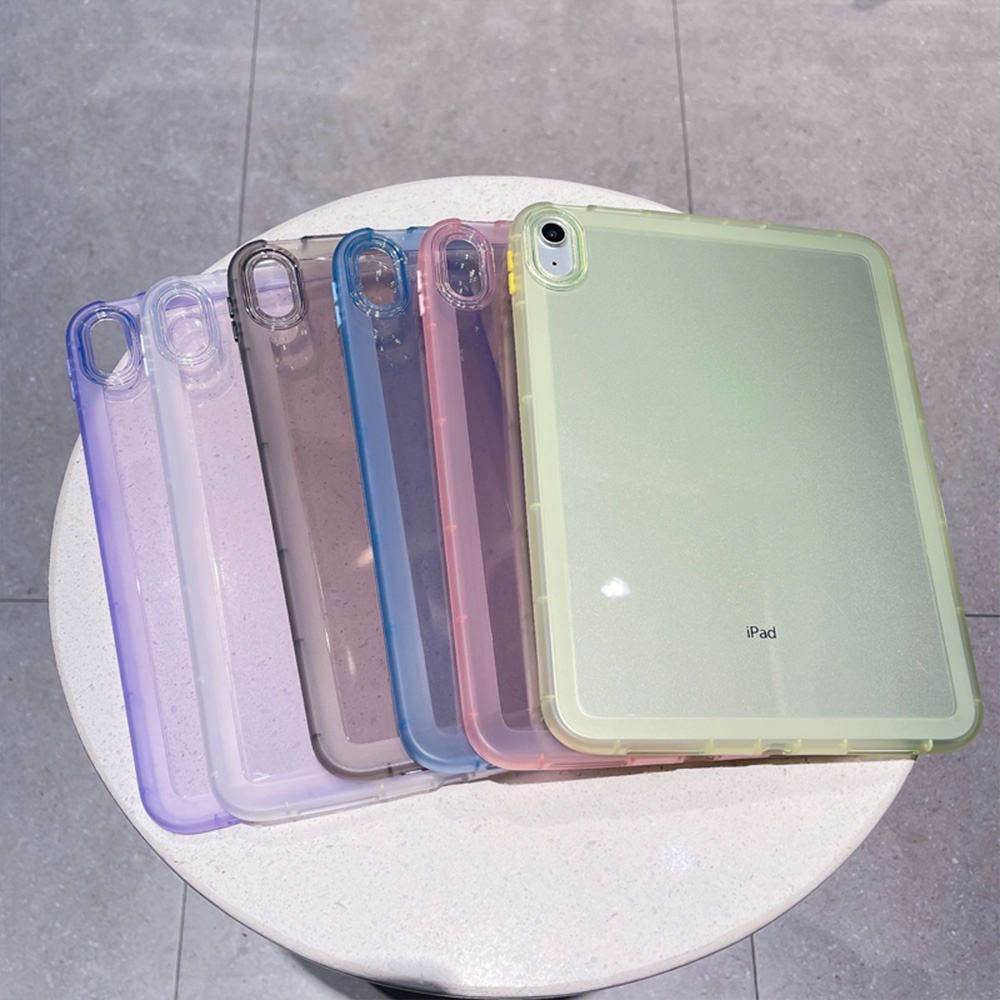 Case Untuk iPad 10.2 7th 8th 9th Air3 pro 10.5 Transparan Warna Permen Shockproof Bumper Cover Untuk iPad 9.7 pro 11air 4 5 10.9