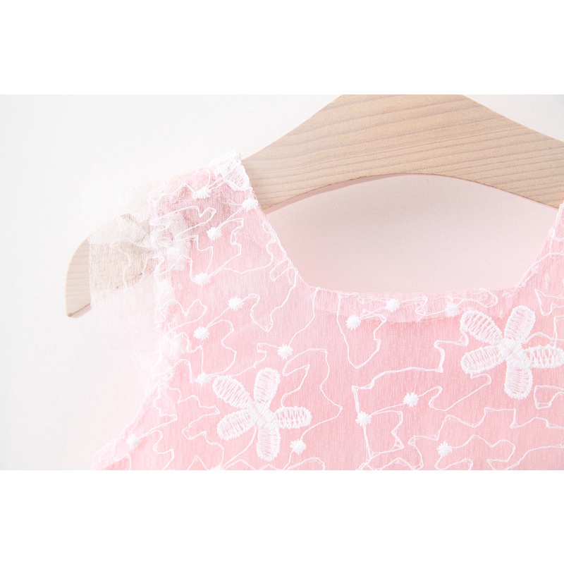 *NEW* DRESS ANAK PEREMPUAN GAUN ULANG TAHUN GAUN TUTU CANTIK MOTIF BUNGA WARNA PUTIH DAN PINK USIA ANAK 0-4 TAHUN