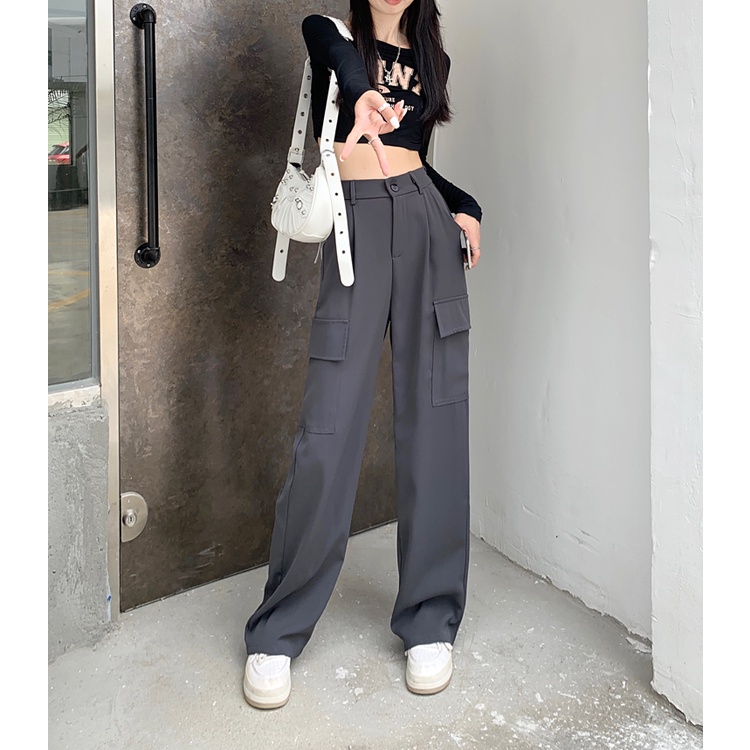 XIAOZHAINV Celana Kulot Casual Wanita Terbaru Kekinian Highwaist Korean Style 0737