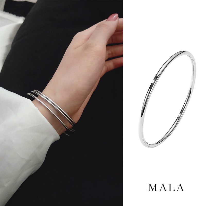 Gelang Simple 2mmTitanium Steel Untuk Wanita