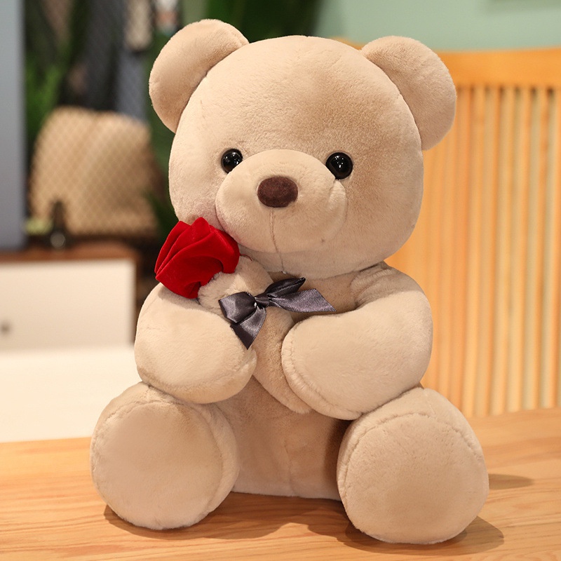 Boneka Teddy Bear Boneka Valentine Mainan Mewah Pengakuan Boneka Peluk Bunga Mawar Untuk Pacar Hadiah Hari Valentine Di Seluruh Dunia