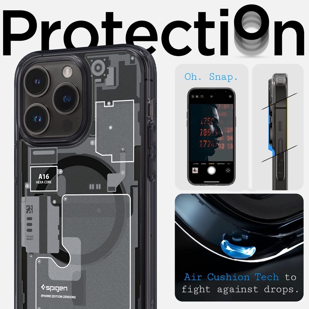 Spigen Suitable for Apple iPhone 14/13/12 promax Technology Phone Case Magnetic Absorbent Charging Frosted Protective iPhone 14 Plus Case Drop Resistant 2-in-1 Case