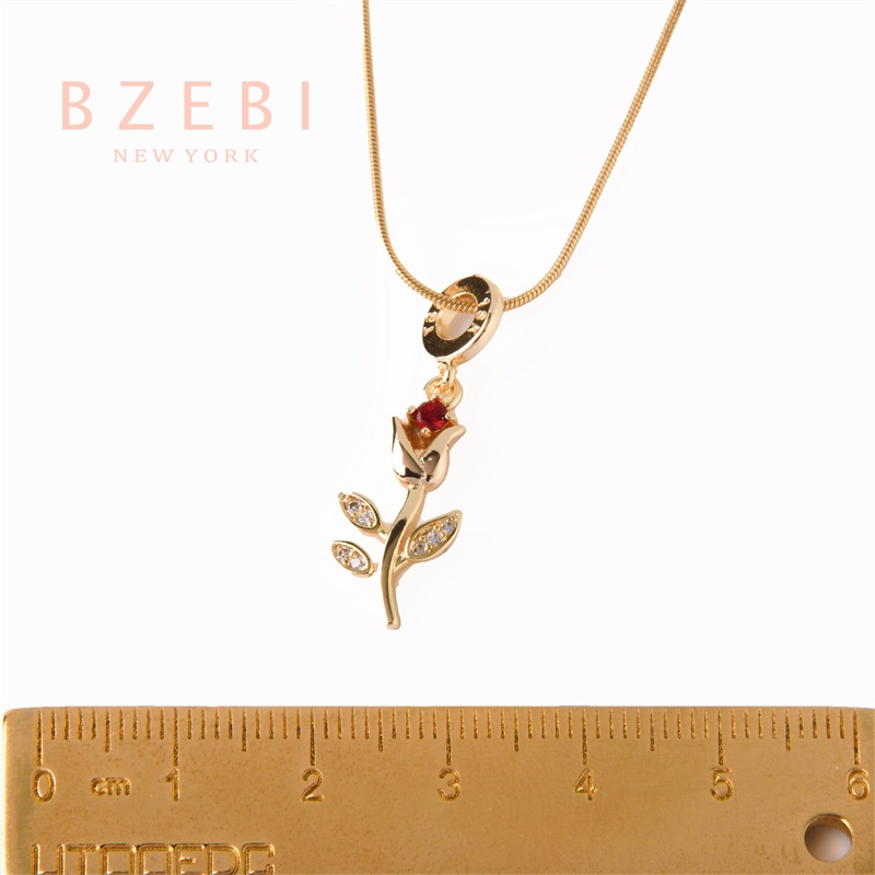 Bzebi Kalung Emas 18k, Kalung Baja Titanium, Kalung Liontin Berlian, Anti Karat, Aksesoris Fashion Wanita Perhiasan Gaya Korea, Hadiah Ulang Tahun Dengan Kotak Eksklusif 1161n