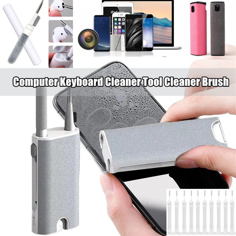 5in1 Alat Pembersih Telepon Screen Cleaner Brush Kit Kamera Ponsel Tablet Laptop Alat Pembersih Layar Bersih Headphone Brush Pen