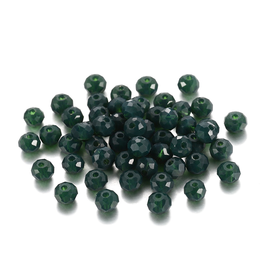 St.kunkka 70-300pcs 3/4/6 /8mm Bulk Crystal Glass Bead Rondelle Faceted Colorful Small Spacer Beads Untuk DIY Gelang Membuat Perhiasan Perlengkapan