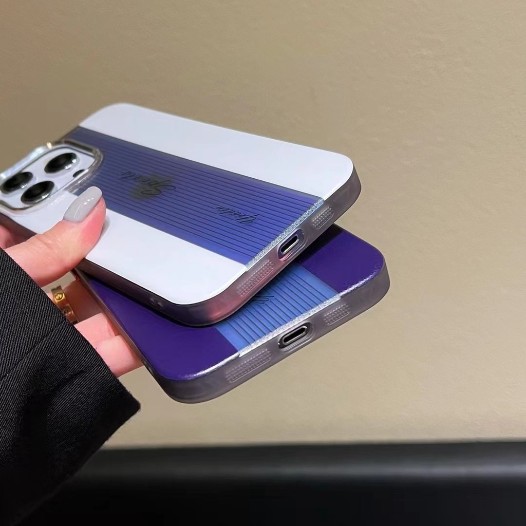 IPHONE Gaya Baru!! Porsche Gradient Hard Untuk Case Iphone12 13 14 pro max All Inclusive Anti Jatuh Kualitas Tinggi Case