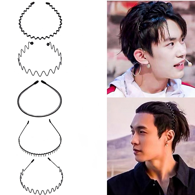 Bando Logam Simple Aneka Gaya Aksesoris Rambut unisex Tanpa Cat Mengelupas