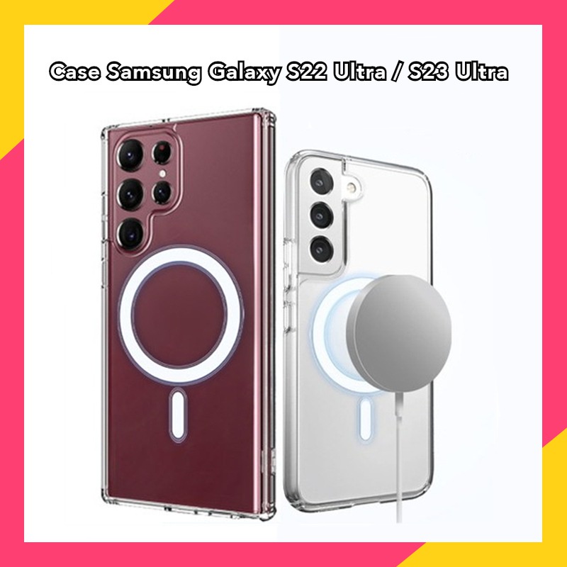 ※Ready Stock In Jakarta※Case Samsung S22 Ultra Magnetic Case Galaxy S22 Ultra Case Samsung S23 Ultra