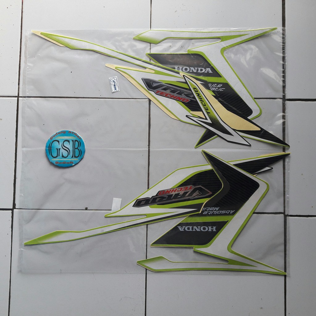 Striping Stiker Motor Honda Vario Techno 110 2011 Hijau