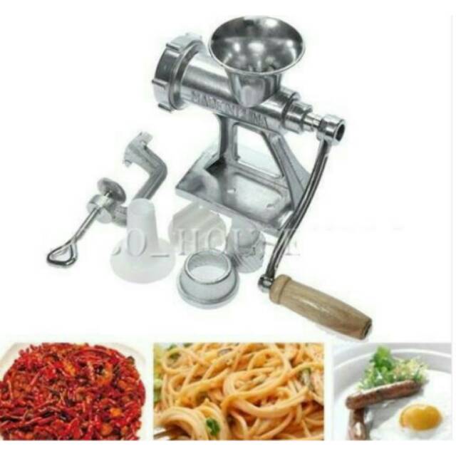 Baca Deskripsi Mincer Multiuse 3in1 Gilingan Penggiling Daging Mie Sosis Sayur