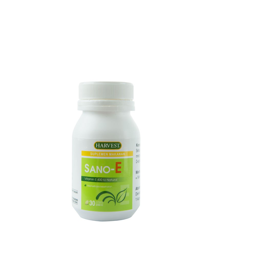 Harvest Sano E Vitamin E 400 Iu Untuk Kesuburan Pria Dan Wanita Kesehatan Kulit Isi 30kapsul