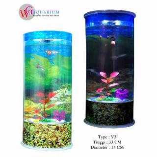 Aquarium Mini Plus Mesin Oksigen Wg Aquarium Tipe V2