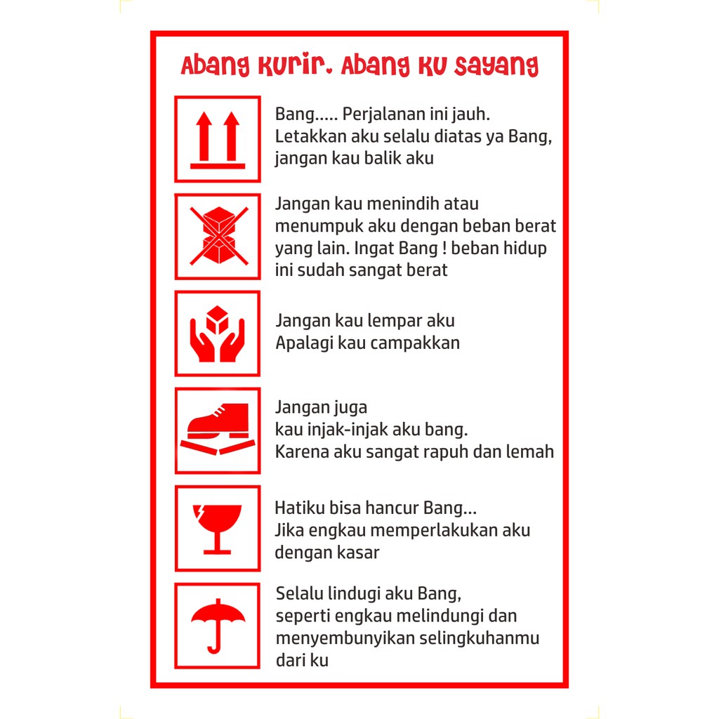 Stiker Label Fragile Model Keren Lucu
