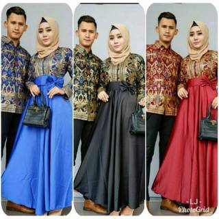 Baju Gamis Atasan Batik