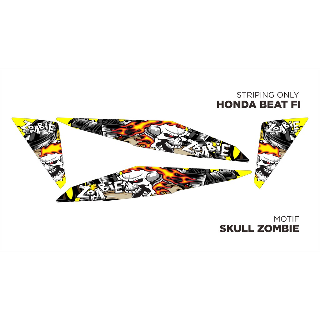 Striping Honda Beat Fi Motif Zombie