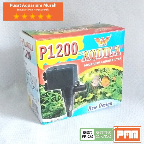 Pompa Celup Aquarium Aquila P1200 P 1200 Tidak Bising 600 Liter