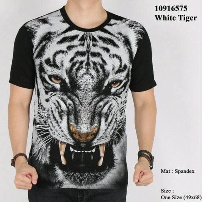 Kaos Macan Harimau Tiger Baju Binatang 3d Full Print Satwa