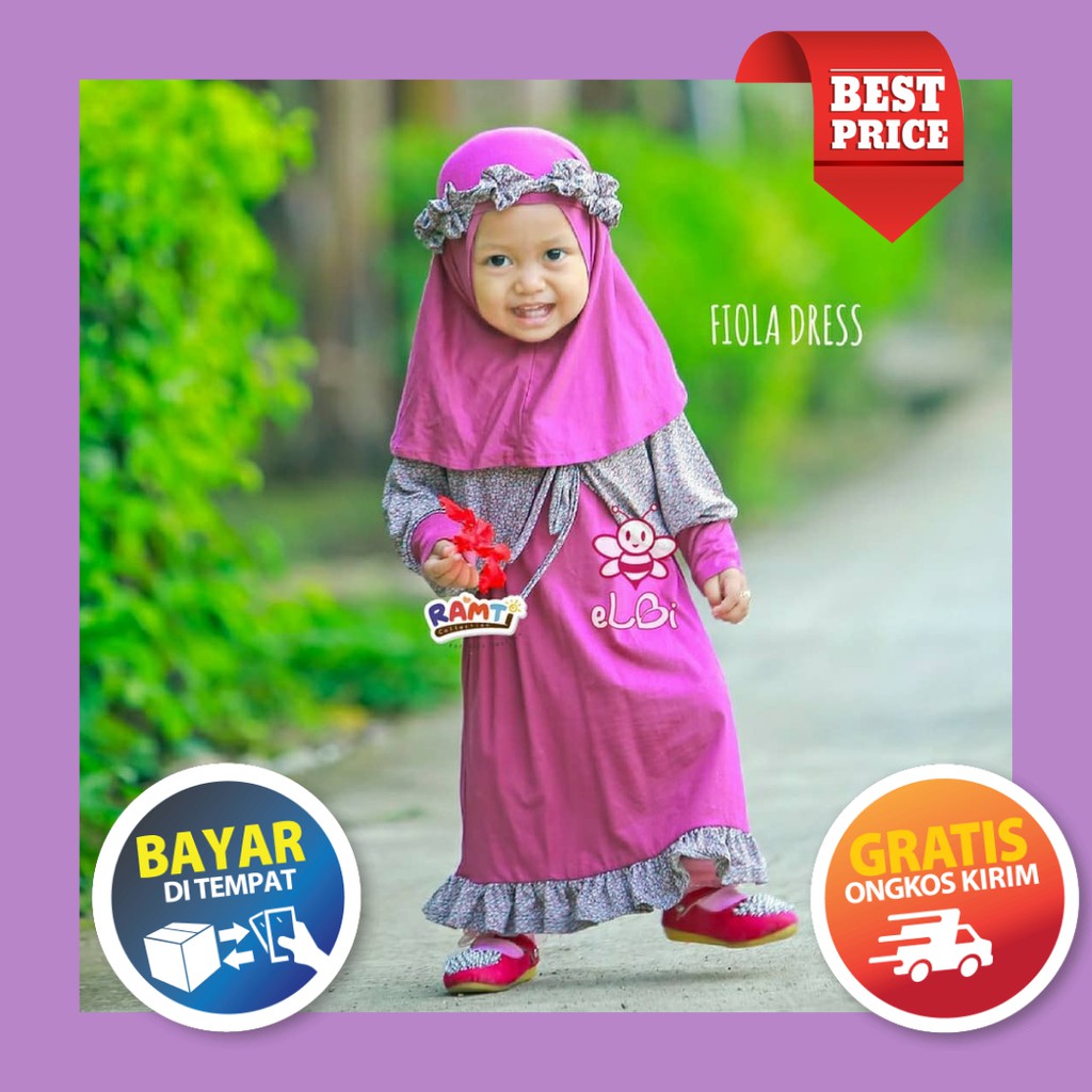 Fiola Baju Gamis Anak Terbaru I Baju Muslim Anak Perempuan Lucu